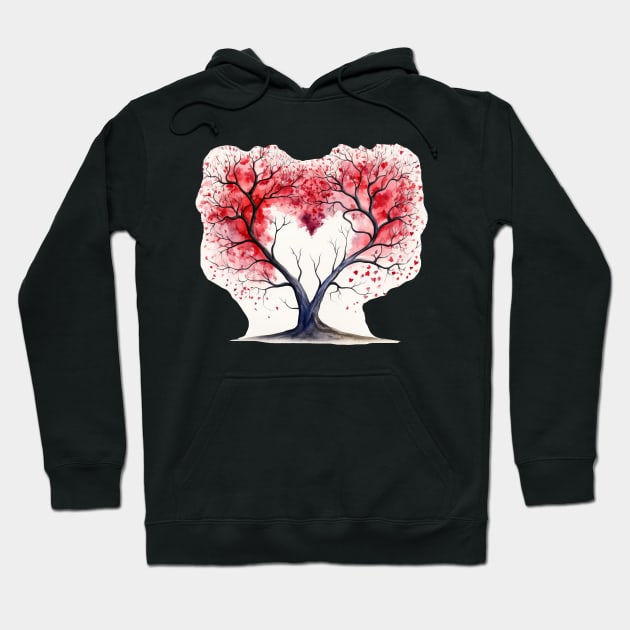 Heart Shaped Tree Hoodie by RosaliArt